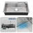 33" L x 22" W Drop In Workstation Kitchen Sink Topmount Waterfall Large Sink 16 Gauge Stainless Steel Single Bowl Sink-131240250