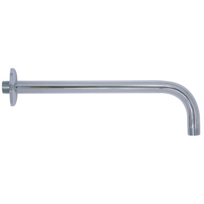 Kingston Brass Claremont 17-Inch J-Shaped Rain Drop Shower Arm with Round Flange