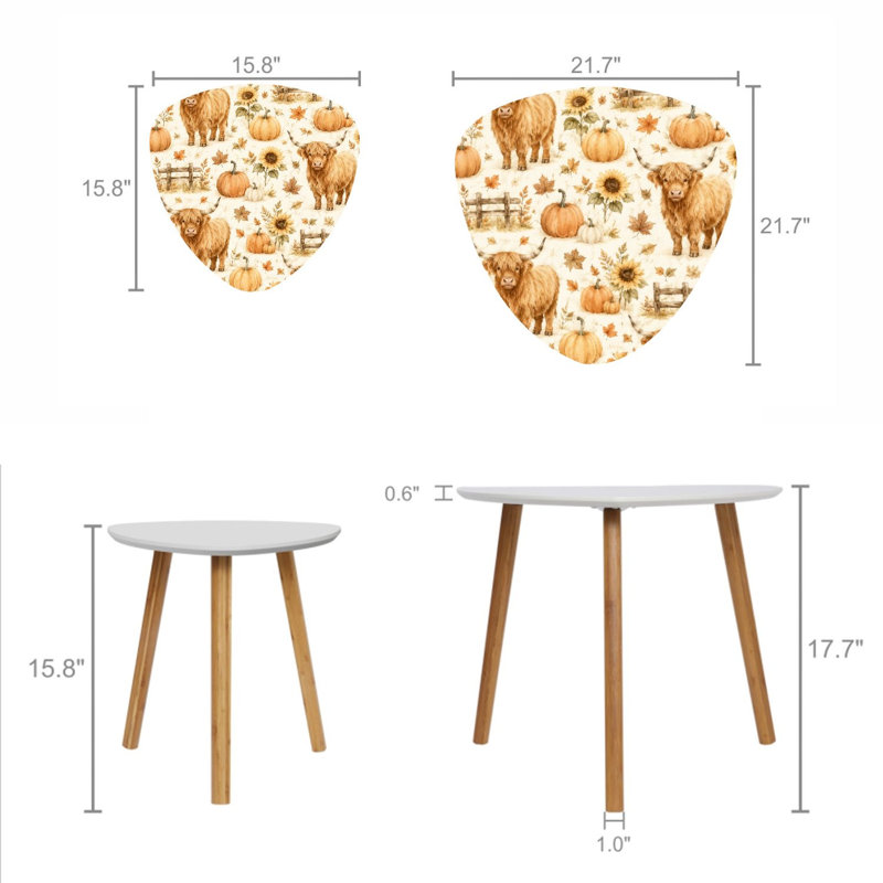 Ensemble de 2 tables gigognes Triangle Nesting