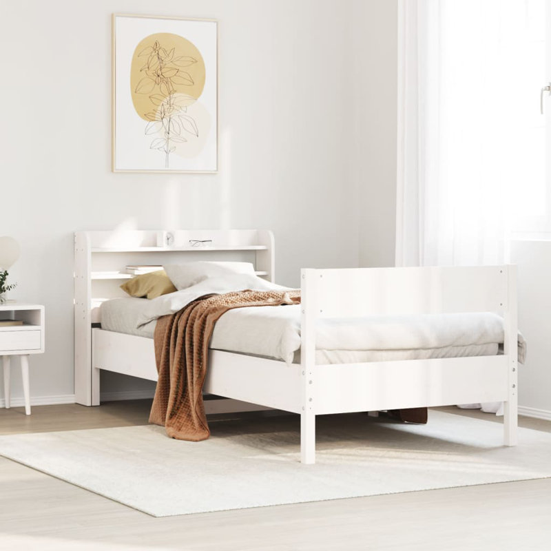 Abdullbasit Solid Wood Storage Bed, 82cm H x 218cm W x 110cm D