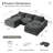 119" Modular Cloud Sectional Couches For Living Room, Oversized Compression Chenille Cloud Sofa, DarkGray-2135068772-2137499124