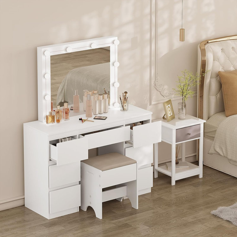 Almir Dressing Table with Mirror