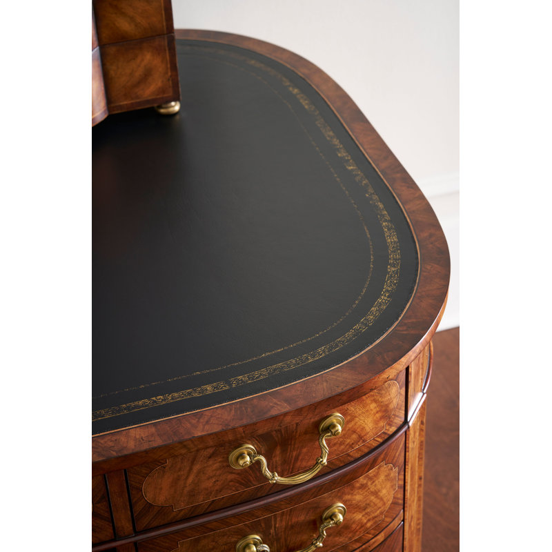 Sloane Oval Solid Wood Executive Desk
