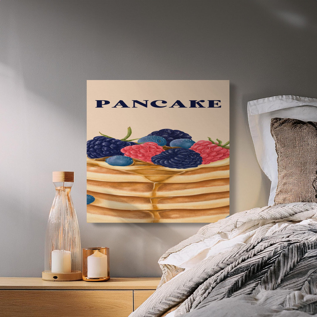 Sweet Berry Pancakes Kitchen Canvas Print