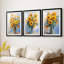 FLORAL Series CDLXIX - Impression encadrée sur mesure de qualité supérieure - 3 pièces-49765252-49765255