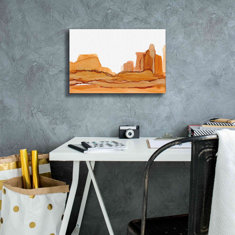 'Brownscape II' by Chris Paschke, Giclee Canvas Wall Art, 12" H x 18" W x 0.75" D