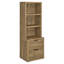 Bibliothèque Geary Mango à 3 tablettes USB et tiroir verrouillable-1402122375
