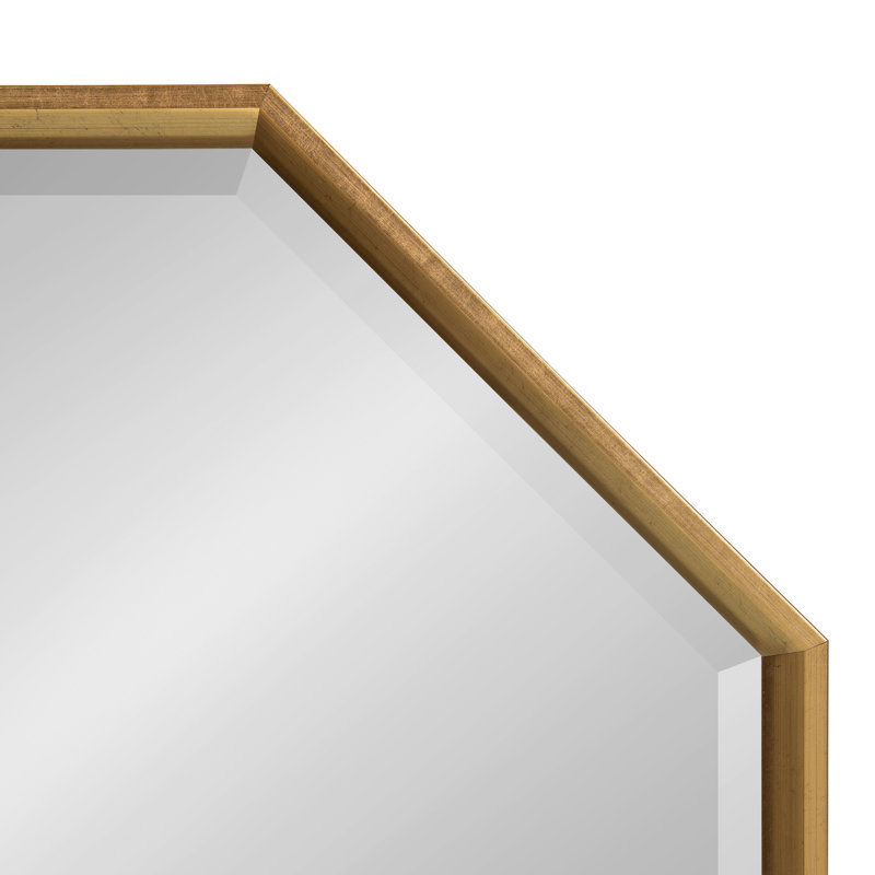 Modern & Contemporary Beveled Accent Mirror, Gold