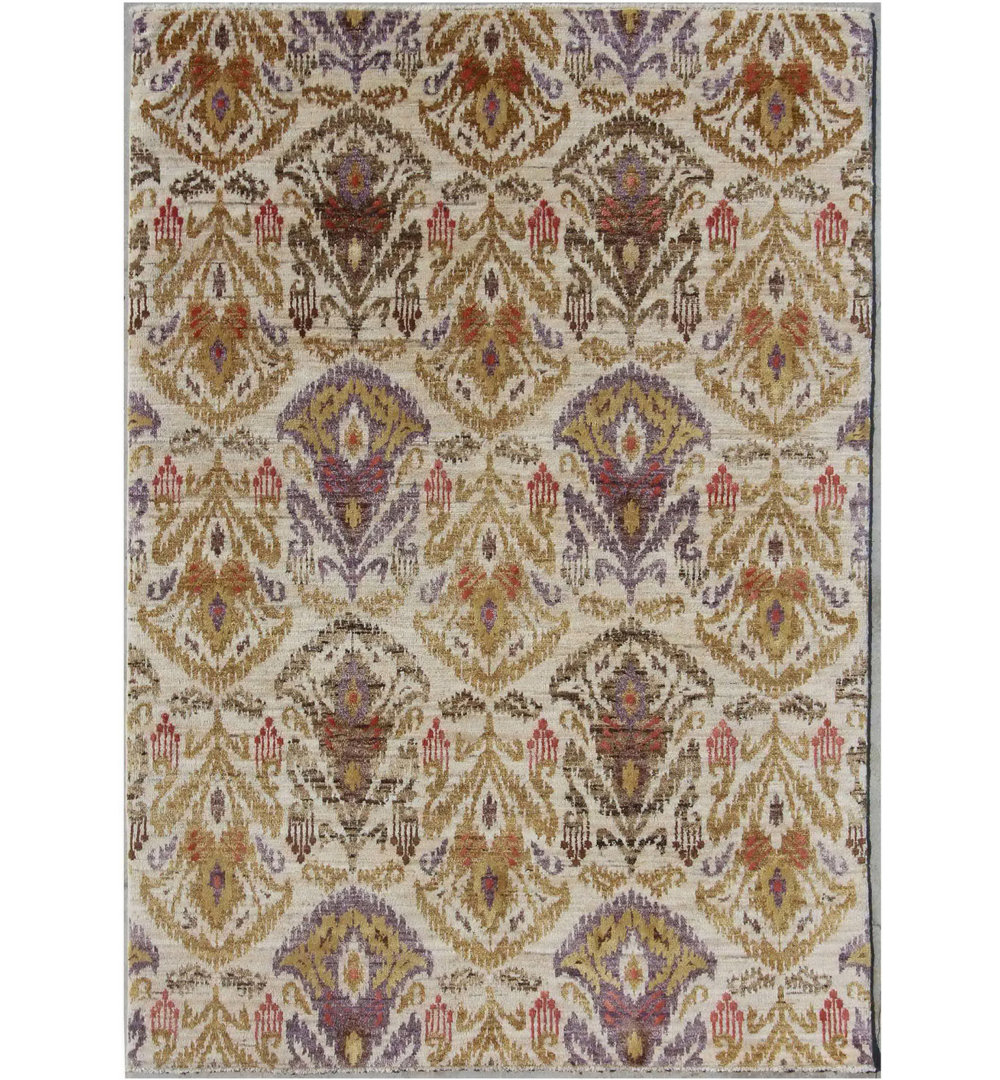 Geometric Hand Knotted Area Rug