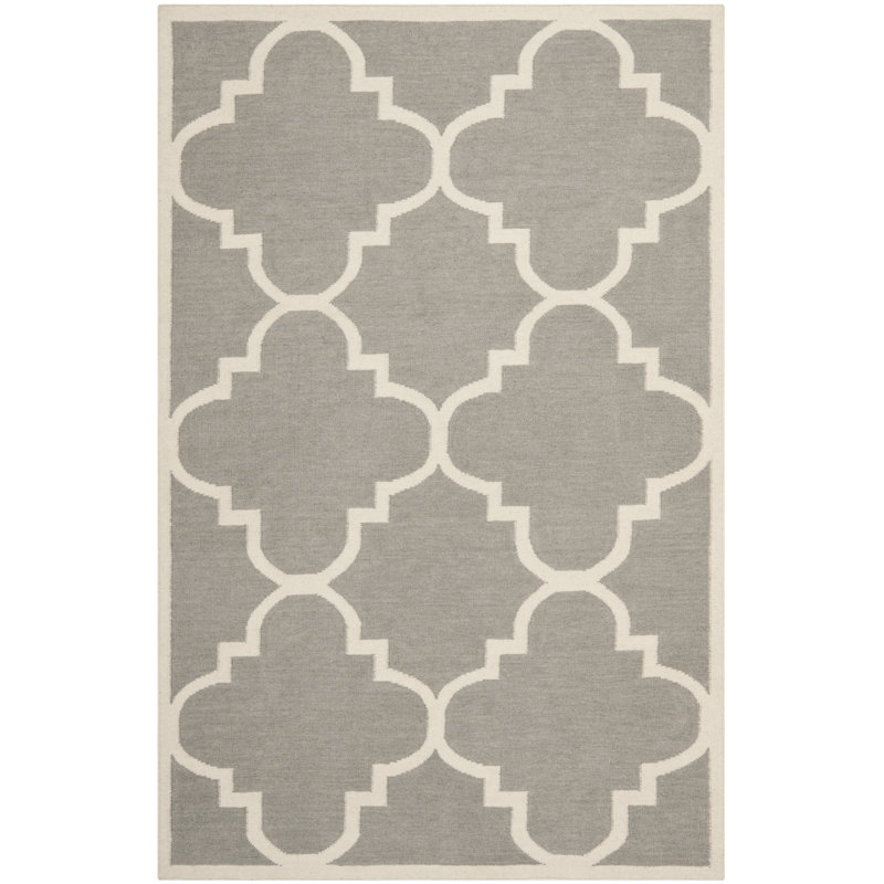 Capirano Geometric Wool Hand Woven Area Rug, Rectangle 183 x 274 cm