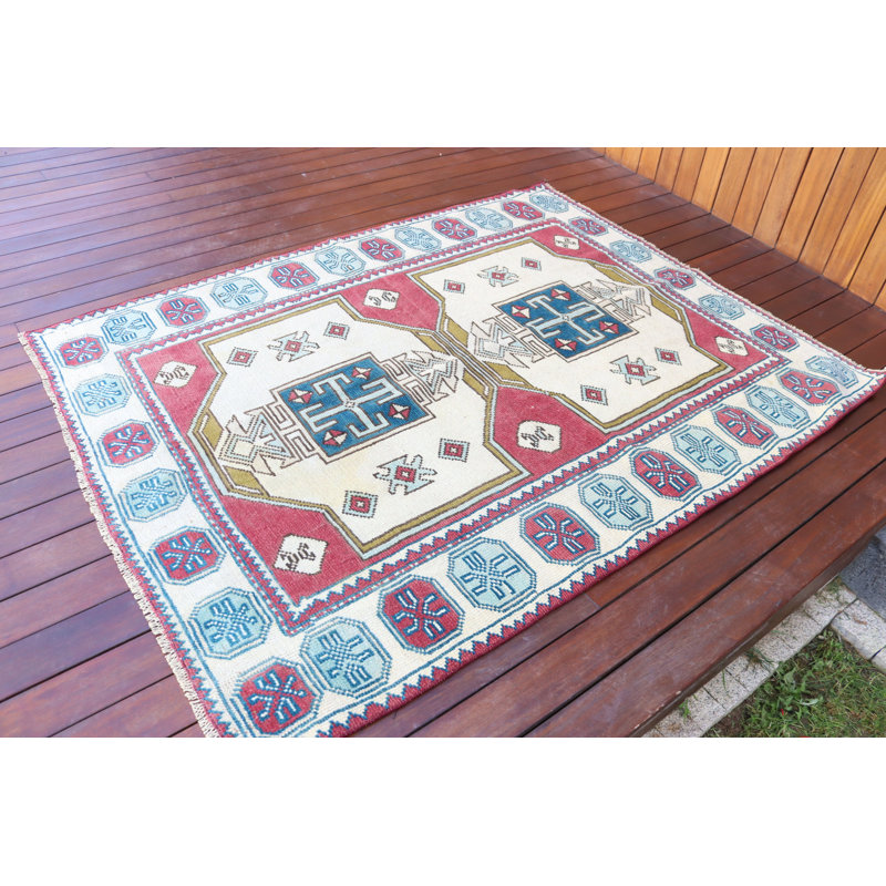 Tapis kilim turc fait à la main de style bohémien esthétique pour le salon rustique et tapis de laine traditionnel