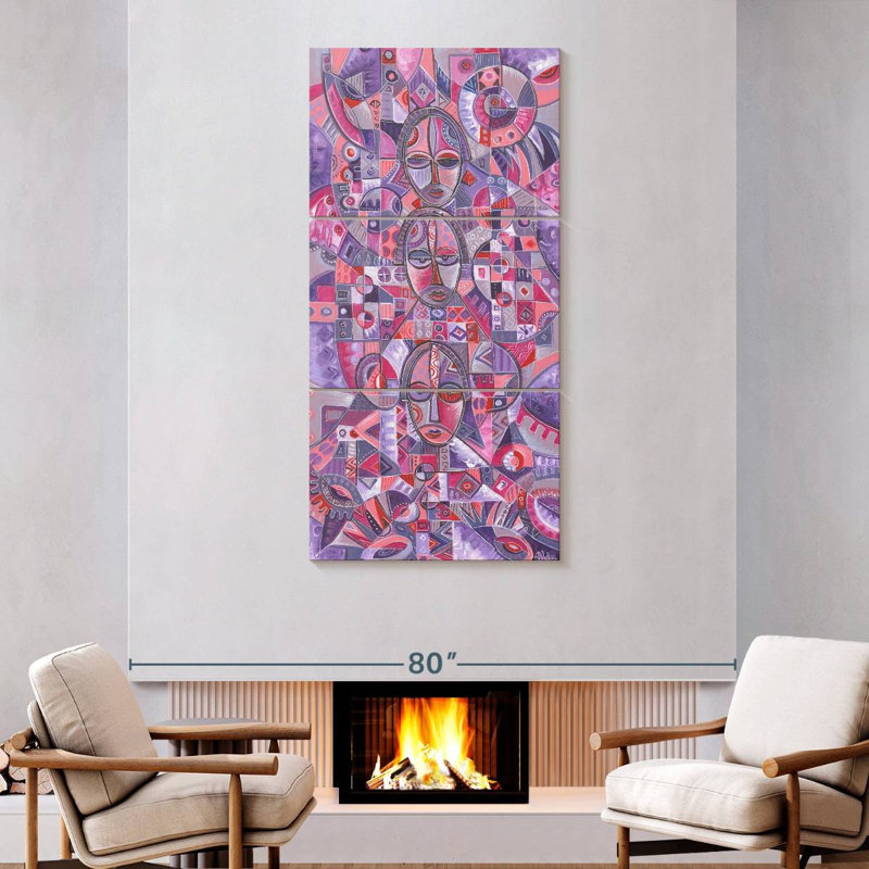 Three On One, 75" H x 36" W