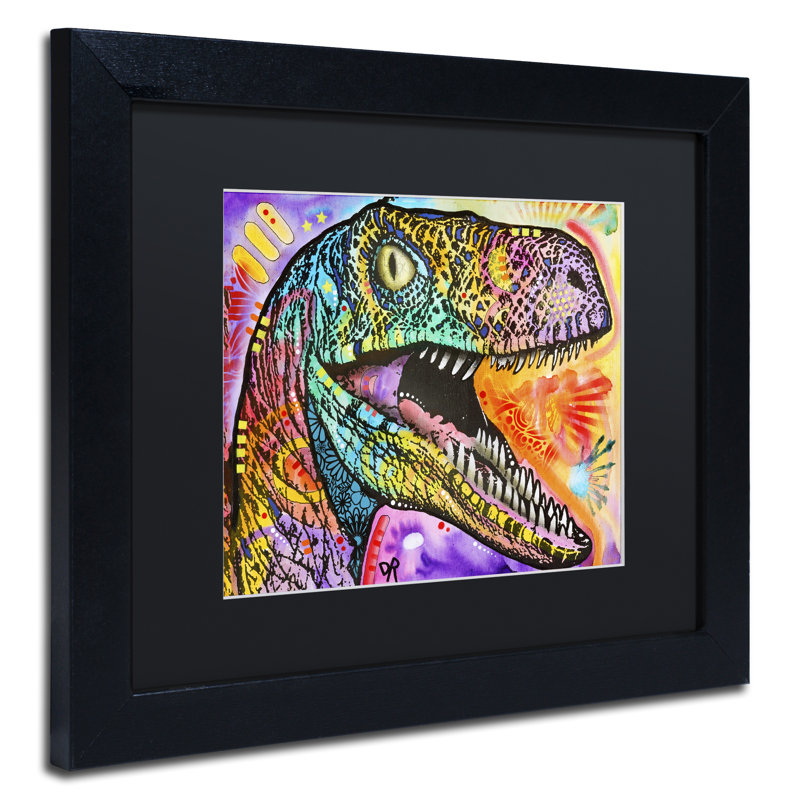 " Raptor " by Dean Russo, Black, 16" H x 20" W x 0.5" D, Brown