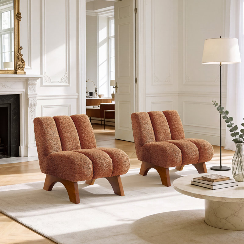 Brinlei Upholstered Accent Chair, Orange