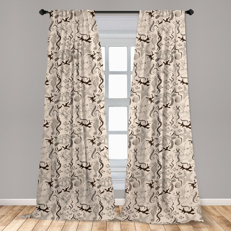 Semi-Sheer Rod Pocket Curtain Panels, 28" x 95"