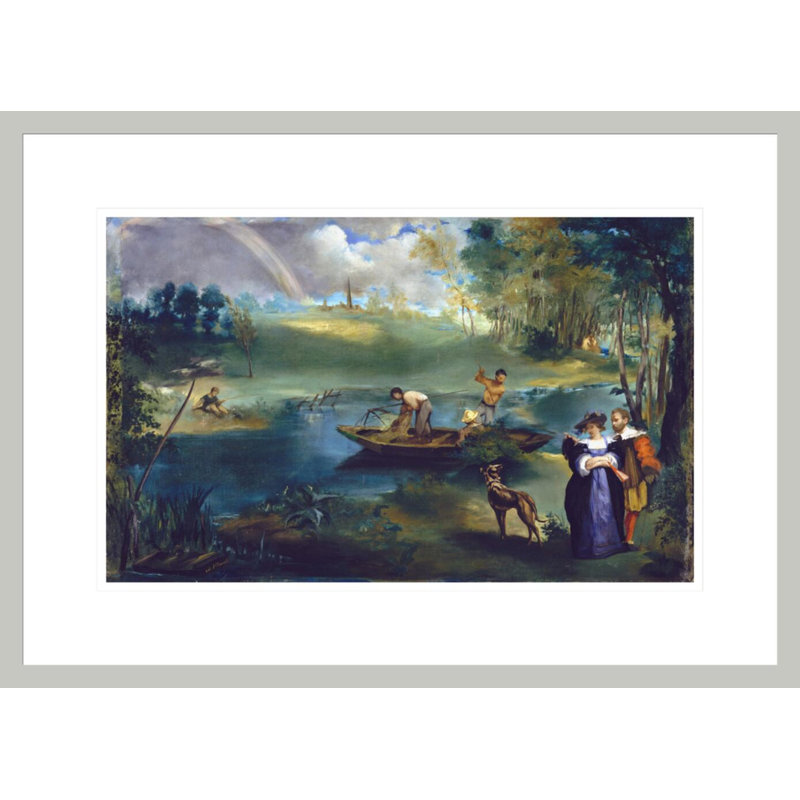 Pêche par impression giclée encadrée, H 15,68 po x l 21,75 po