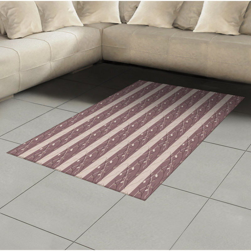 Floral High Density Long Fiber Poly Threads Decorative Area Rug Carpet, Rectangle 4' x 5'8"