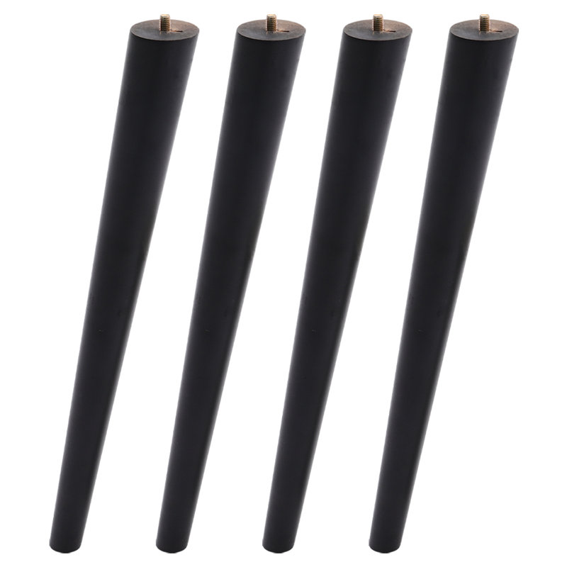 Verdi Solid Wood Table Leg, Black, 45cm H x 4.5cm W x 4.5cm D