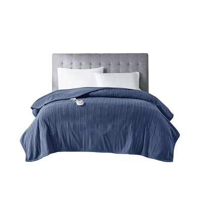 Ribbed Micro Fleece Heated Blanket