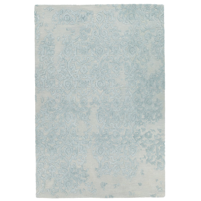 Tapis bleu touffeté à la main Boothby, 9 pi x 13 pi