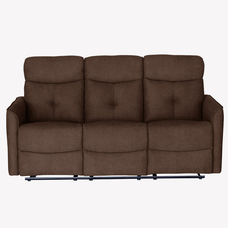 Meris 3 Seater Reclining Sofa, Brown