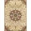 Tapis classique couleur crème, 15,8 kg, base en polypropylène, élégant motif médaillon, profondeur 312 cm, confectionné avec un motif tendance