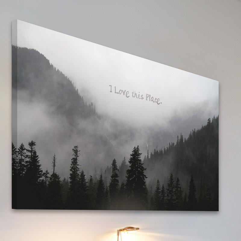 I Love This Place Text by Robert Dickinson - Wrapped Canvas Print, 61cm H x 91cm W x 4cm D