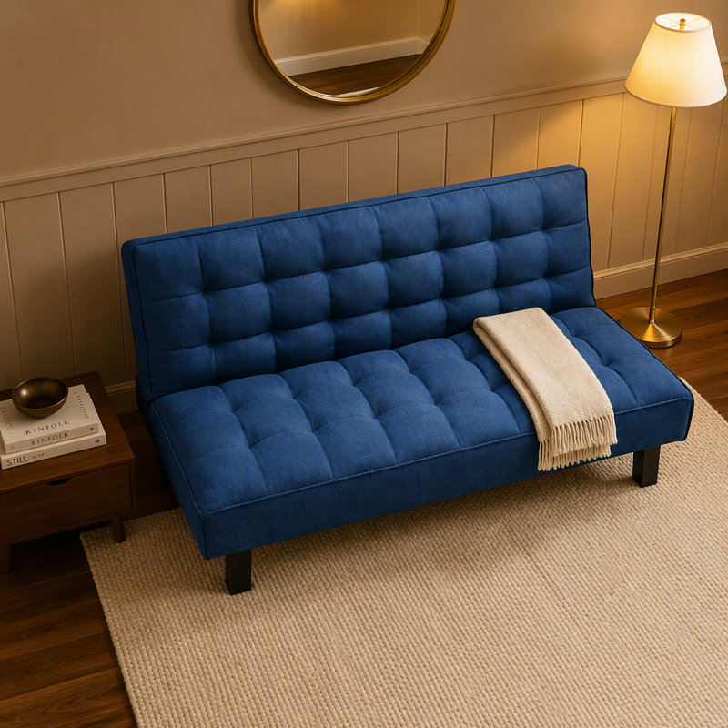3 Seater Fabric Sofa, Navy