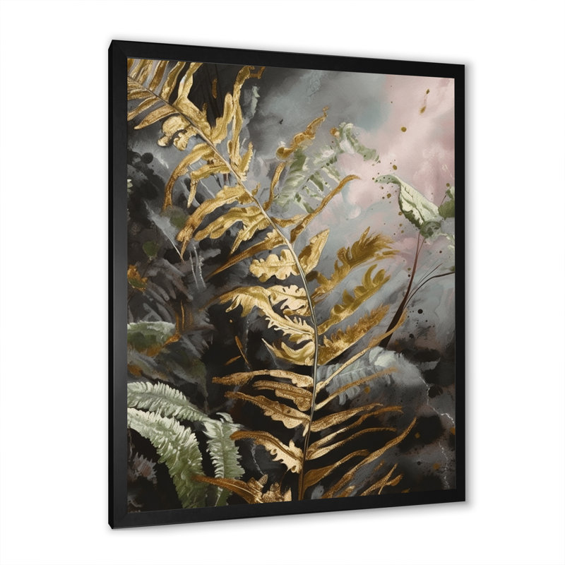 Green Fern Whispers II - imprimé, Cadre photo noir, H 20 po x l 12 po x P 1 po