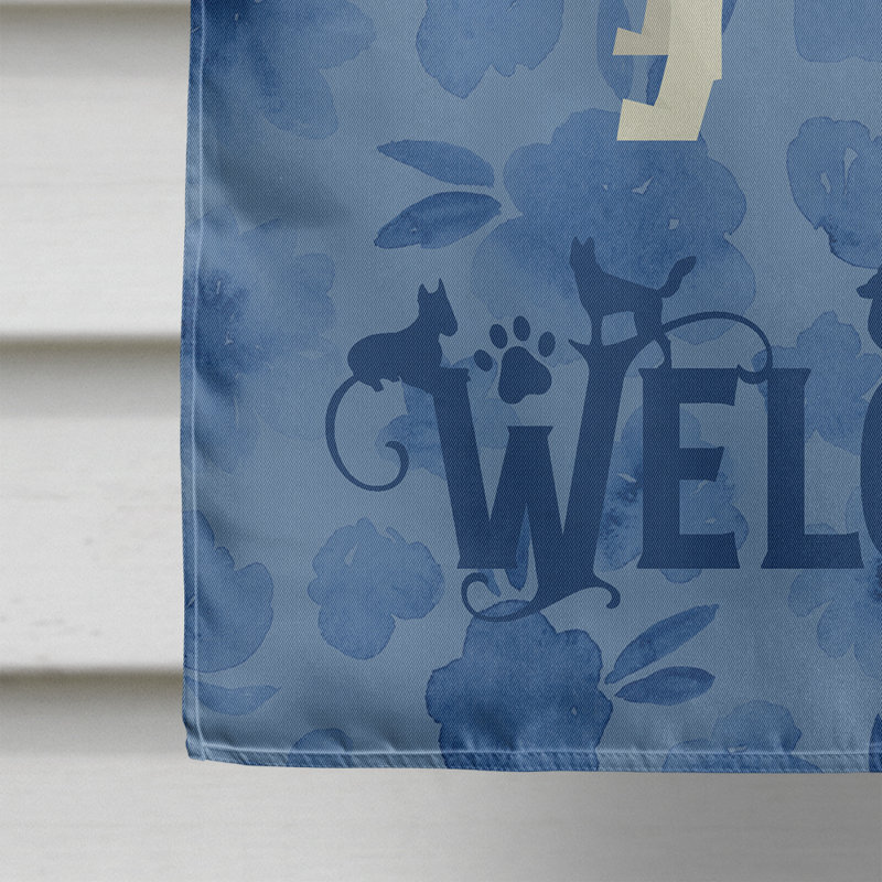 Caniche en polyester à 2 côtés 40 x 28 po standard welcome drapeau maison, Grand danois 1