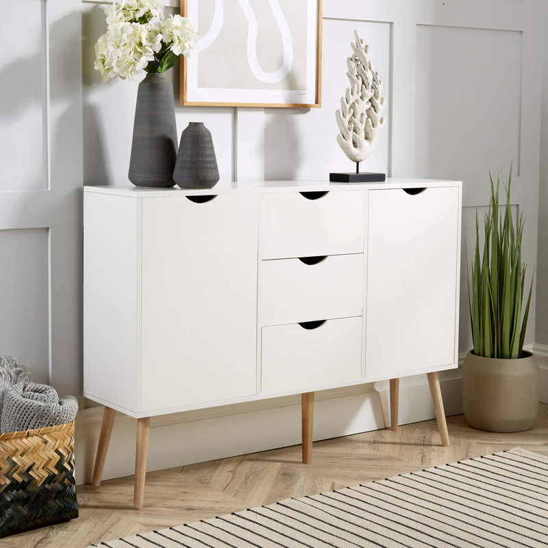 Kennedy 119Cm Wide 3 Drawer Sideboard, White