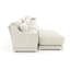 Canapé modulaire blanc en chenille modulaire 4 places avec 1 repose-pieds mobile, salon moderne-1535056452
