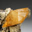 Calcite dorée avec cristal de sphalérite de la mine Elmwood, Tennessee (4 lb)