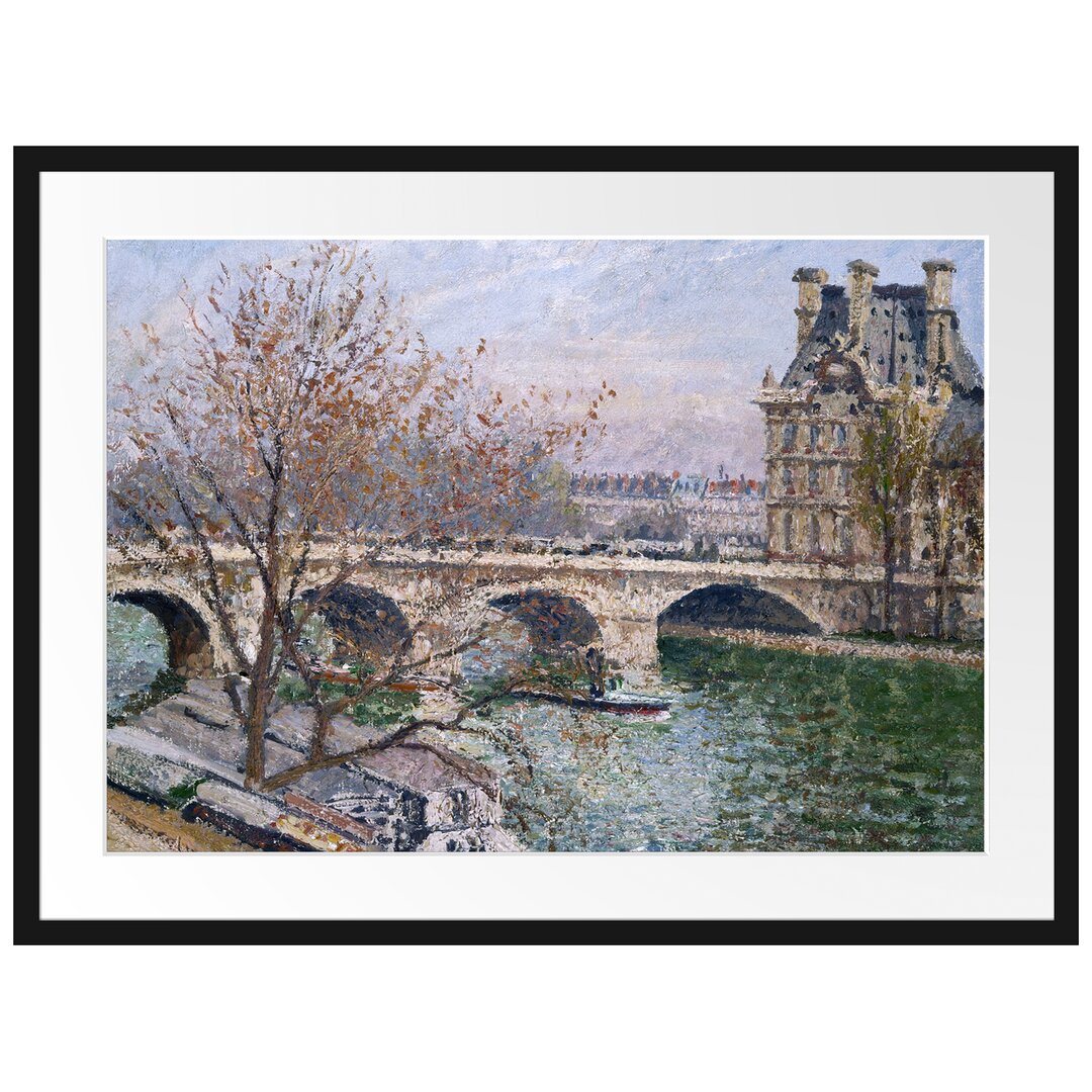 Gerahmter Kunstdruck Pont Royal and the Pavillon De Flore von Camille Pissarro