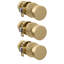 Mega Poignées Buena Poignées de porte d'intimité Paquet de 2 - Poignées de porte de lit et de salle de bain avec serrure d'intimité, convient à toutes les portes standard - Laiton satiné-133011158-133011161-136259716