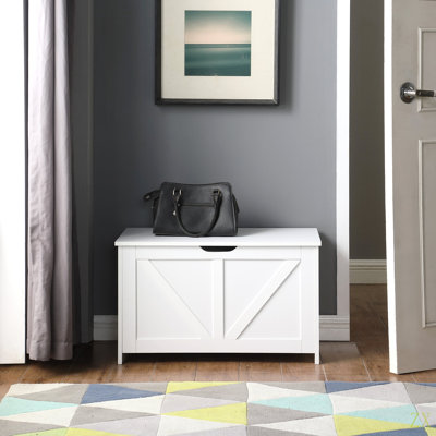 Coffre de rangement, banc de rangement, organisateur de coffre à jouets, banc de rangement d'entrée avec 2 charnières, assemblage facile