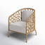 Chaise tonneau en polyester de 66 cm de large-106562714