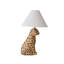Lampe de table en céramique avec abat-jour en lin et interrupteur en ligne