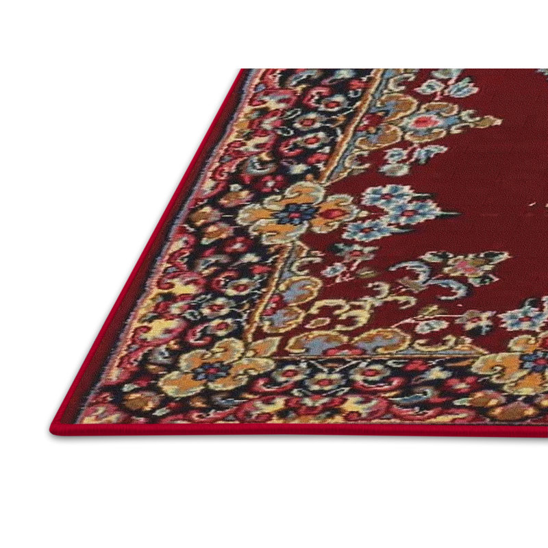 Tapis traditionnel rouge / beige Antonasia, Rectangle 2 pi x 3 pi