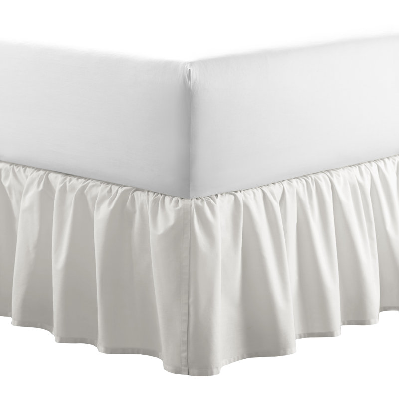 Jupe de lit 100% coton Laura Ashley, Blanc, Double