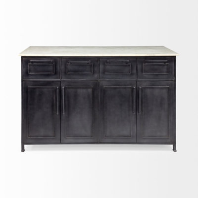 Lydia Marble Top Kitchen Island