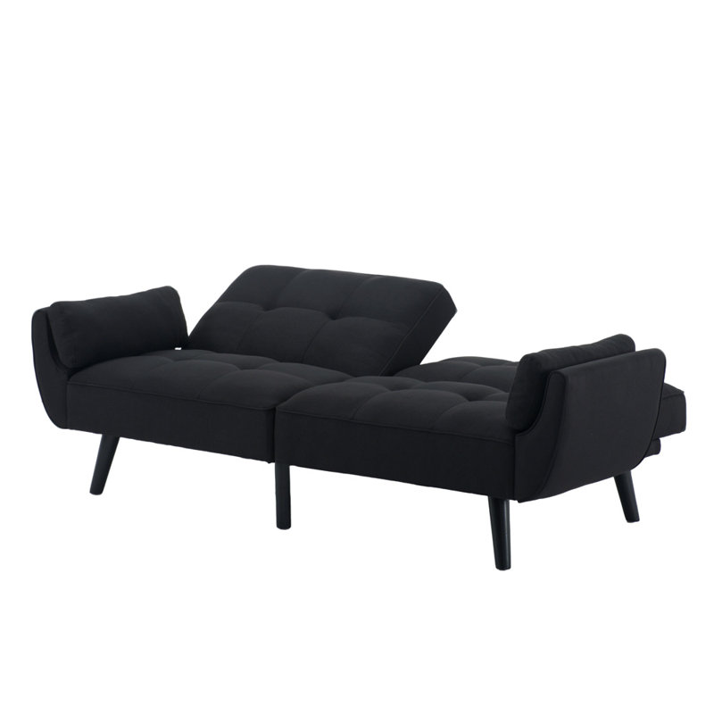 Canapé-lit futon convertible avec pattes en bois