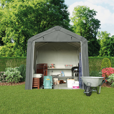 Hua 9.8 ft. W x 10.1 ft. D Plastic Steep Slope Tool Shed