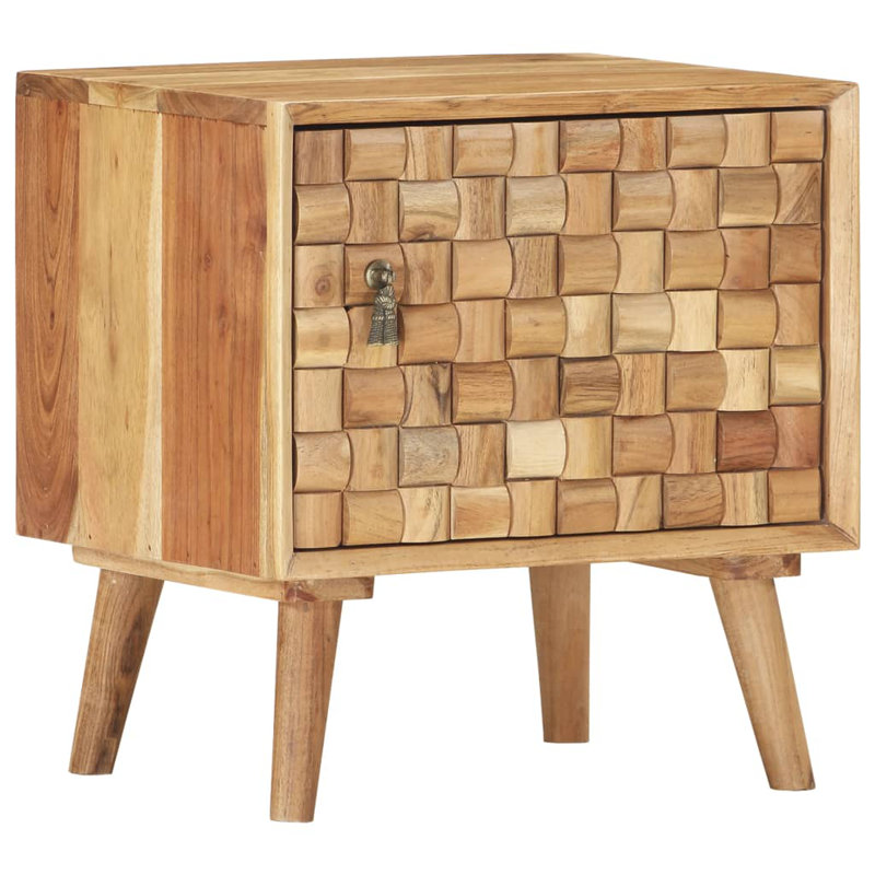 Millis 42cm W Solid Wood Bedside Table
