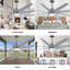 Ariella - Eight Blade Ceiling Fan - Integrated LED - Matte Black Finish - Matte White Blades-238019758-238019792