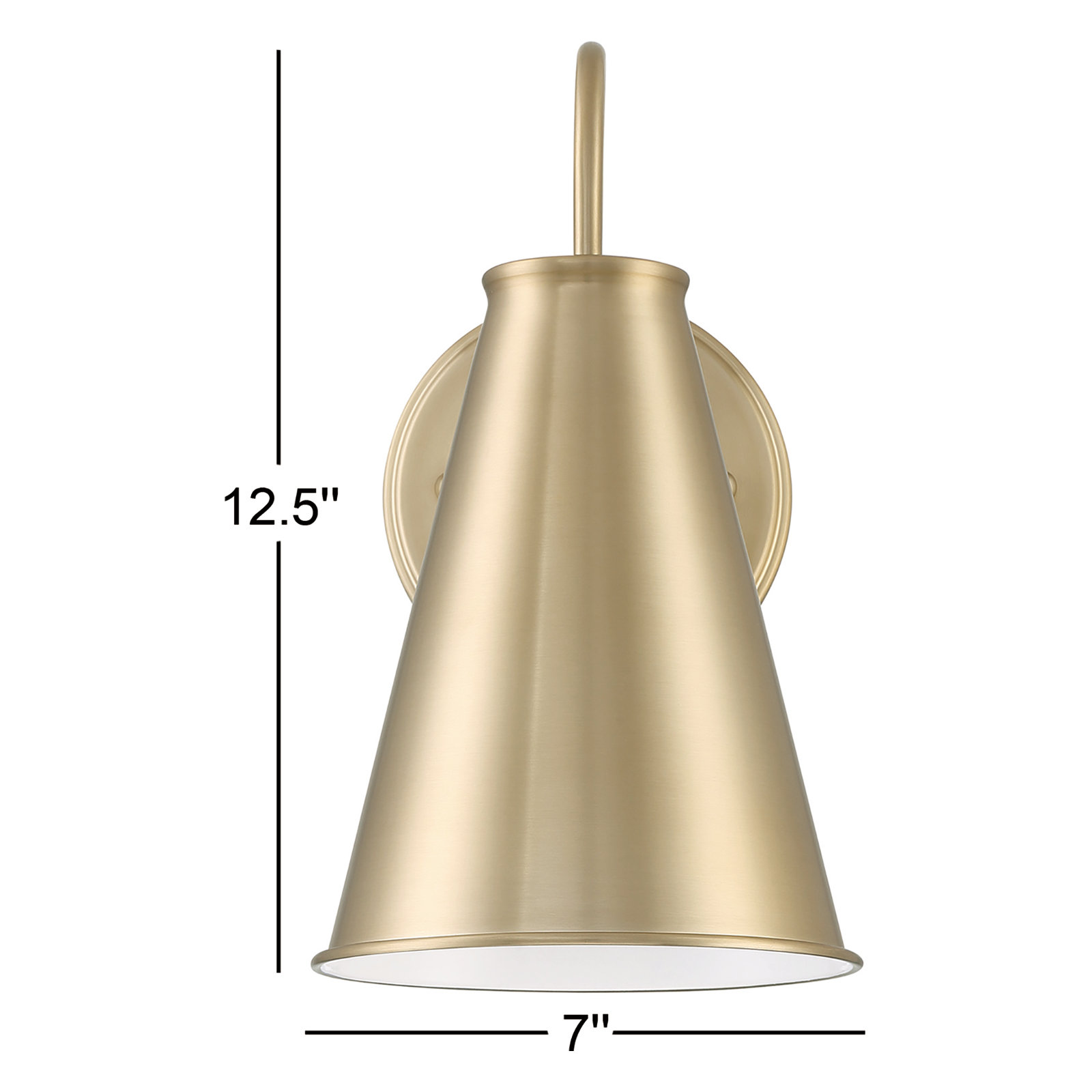 Dimson Single Light Armed Sconce, Brass