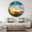 Horloge murale moderne colorée «Ocean Waves Falling Down»-984875763