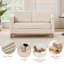  Causeuse rembourrée en velours 60 po Mid Century-362177947