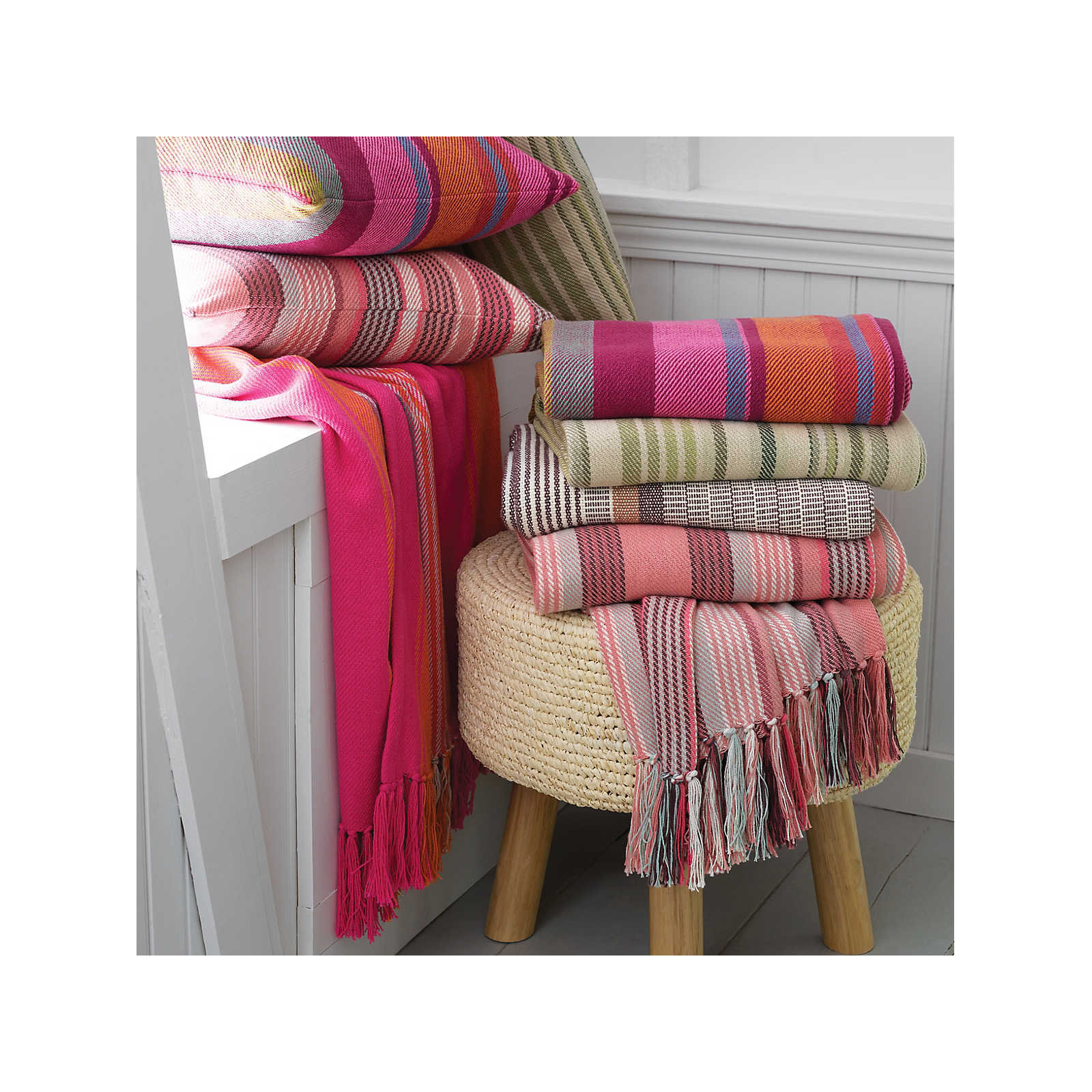 Pilar Striped Cotton Pillow Cover
