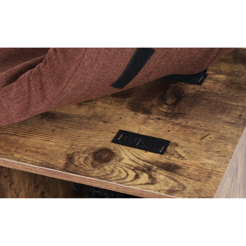 Polyester Blend Upholstered Storage Bench, null